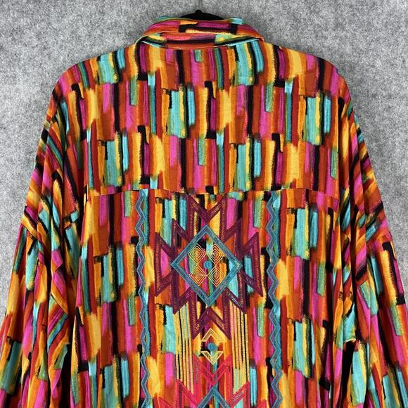 Savanna Jane Maxi Dress Women 1X Embroidered Tribal Southwest Boho Colorful NEW - Picture 14 of 16